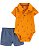 CONJUNTO CARTERS INFANTIL MENINO BODY LARANJA ABACAXI + CALÇA - Imagem 1