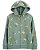JAQUETA MOLETOM INFANTIL MENINA CARTERS OSHKOSH VERDE FLORES - Imagem 1