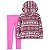 CONJUNTO INFANTIL MENINA CARTERS BLUSA FLEECE ROSA GEOMÉTRICO - Imagem 1