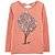 CAMISETA CARTERS BEBÊ MENINA MANGA LONGA NATURE ALGODÃO - Imagem 1