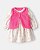 VESTIDO FIO BEGE FLORES E COLETE PINK CARTERS - Imagem 1