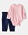 CONJUNTO 2 PÇS MENINA CARTERS BODY ROSA FLOR CALÇA JEANS FAKE - Imagem 1