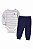 CONJUNTO 3 PÇS GAP BODY AZUL E BRANCO URSO - Imagem 2