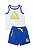 CONJ MENINO REEBOK REGATA BRANCA E BERMUDA AZUL - Imagem 1