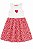 VESTIDO INFANTIL FABULA VERMELHO CORAÇÃO - Imagem 1