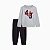 CONJUNTO 2 PÇS MENINO PUMA MOLETOM CINZA CALÇA AZUL MARINHO - Imagem 1