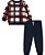 CONJ 2 PÇS MENINO TOMMY HILFIGER BLUSA SHERPA XADREZ CALÇA AZUL - Imagem 1