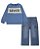 CONJUNTO MENINO 2 PÇS LEVIS MOLETOM AZUL E CALÇA JEANS - Imagem 1