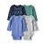 KIT BODY 4 PÇS CARTERS AZUL GEOMETRICO - Imagem 1