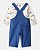 JARDINEIRA MENINO CARTERS JEANS COM CAMISETA BEGE TRANSPORTES - Imagem 2