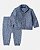 CONJ 2 PÇS MENINO CARTERS CARDIGAN E CALÇA FIO AZUL MESCLA - Imagem 1