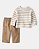 CONJ 2 PÇS MENINO CARTERS CARDIGAN LISTRAS BEGE E CALÇA SARJA - Imagem 1