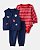 CONJ 3 PÇS MENINO CARTERS COLETE AZUL GAME DAY - BODY E CALÇA MOLETOM - Imagem 1