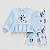 CONJ 2 PÇS MENINA MOLETOM E LEGGING BLUEY AZUL BORDADO FLOR - Imagem 1