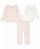 CONJ 3 PÇS MENINA CALVIN KLEIN CARDIGAN ROSA CALÇA E BODY - Imagem 1