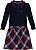 VESTIDO TOMMY HILFIGER AZUL GOLA POLO XADREZ - Imagem 1
