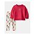 CONJ 2 PÇS MENINA CARTERS MOLETINHO VERMELHO CALÇA CANELADA TULIPA - Imagem 2