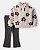 CONJ 2 PÇS MENINA CARTERS BLUSA SHERPA BEGE FLORES BOTÃO COM LEGGING - Imagem 1