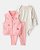 CONJ 3 PÇS MENINA CARTERS COLETE ROSA MORANGO ARCO-ÍRIS - Imagem 1