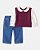 CONJ 2 PÇS MENINA CARTERS COLETE BORDÔ COM CALÇA JEANS - Imagem 1