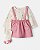 SALOPETE MENINA CARTERS ROSA ALGODÃO CAMISETA E MEIA CALÇA - Imagem 1