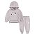 CONJ 2 PÇS MENINA NIKE ROSA LOGO BRANCO FLOR BORDADO - Imagem 1