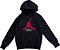 BLUSA MOLETOM AIR JORDAN PRETO BOLSO LOGO VERMELHO - Imagem 1