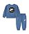 CONJ 2 PÇS MENINO NIKE AZUL LOGO PRETO FORRADO FLEECE - Imagem 1