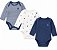 KIT 3 BODYS MANGA LONGA GAP AZUL - Imagem 2