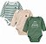 KIT 3 BODYS MANGA LONGA BABY GAP VERDE URSO - Imagem 1
