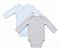 KIT 2 BODYS CARTERS CINZA E AZUL MANGA LONGA - Imagem 1