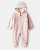 MACACÃO INFATIL MENINA CARTERS FLORAL FORRADO SHERPA ROSA - Imagem 1