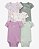 KIT 5 BODYS MENINA CARTERS LILÁS E VERDE - Imagem 1
