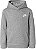 BLUSA MOLETOM NIKE COM GORRO CINZA LOGO BRANCA - Imagem 1
