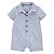 ROMPER MENINO CARTERS AZUL LISTRAS GOLA BOTÕES - Imagem 1