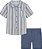 CONJ 2 PÇS CALVIN KLEIN CAMISA LISTRAS E BERMUDA - Imagem 1