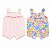 KIT 2 ROMPERS MENINA JESSICA SIMPSON FLORAL E ROSA - Imagem 1