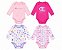 KIT 4 BODYS MENINA CHAMPION CORAÇÃO ROSA - Imagem 1