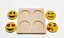 Molde De Silicone Resina Epoxi Emoji Com 4 - M - Apaixonado - Imagem 3