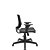 Cadeira Beezi Giratoria Couro Ecológico e Braço Regulável Preto - Plaxmetal - Imagem 3
