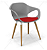 Cadeira Aproximação com Pé Madeira Envernizado Cavaletti Stay – 33206 - Imagem 1