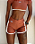 Short Amanda Cappuccino c/ Off White - Imagem 1