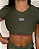 Cropped Amanda Verde Militar c/ Cappuccino - Imagem 2