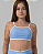 Top Jhenifer Azul Céu c/ Off White Candy Color - Imagem 1