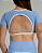 Cropped Amanda Azul Céu c/ Off White - Imagem 2