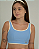 Cropped Kelli Azul Céu c/ Off White Candy Color - Imagem 1