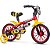 BICICLETA INFANTIL ARO 12 MOTOR X PU VERMELHO/AMARELO - Imagem 2