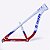 QUADRO HUPI NAJA V9 BRANCO/AZUL/VERMELHA-HUPI BIKES - Imagem 1