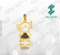 Arquivo de Pingente Menina Vestido - Formato DXF - Tamanho 20 mm - Imagem 1