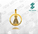Arquivo de Pingente Nossa Senhora Aparecida Vazada com Nome- Formato DXF - Tamanho 30 mm - Imagem 1